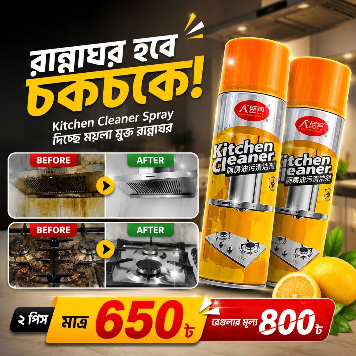 KITCHEN CLEANER 2 PCS